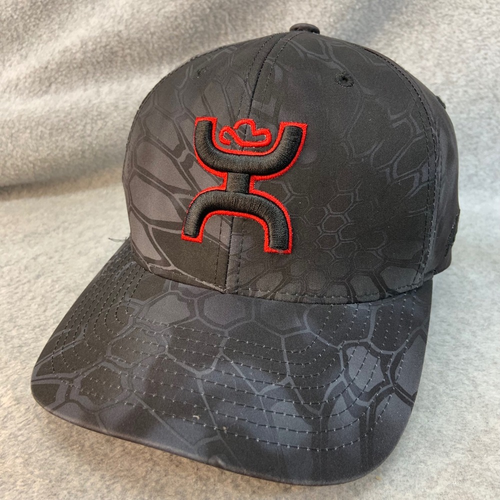Hooey Embroidered Logo Mens Black Hat Kryptek Typhon Camo Punisher S-M